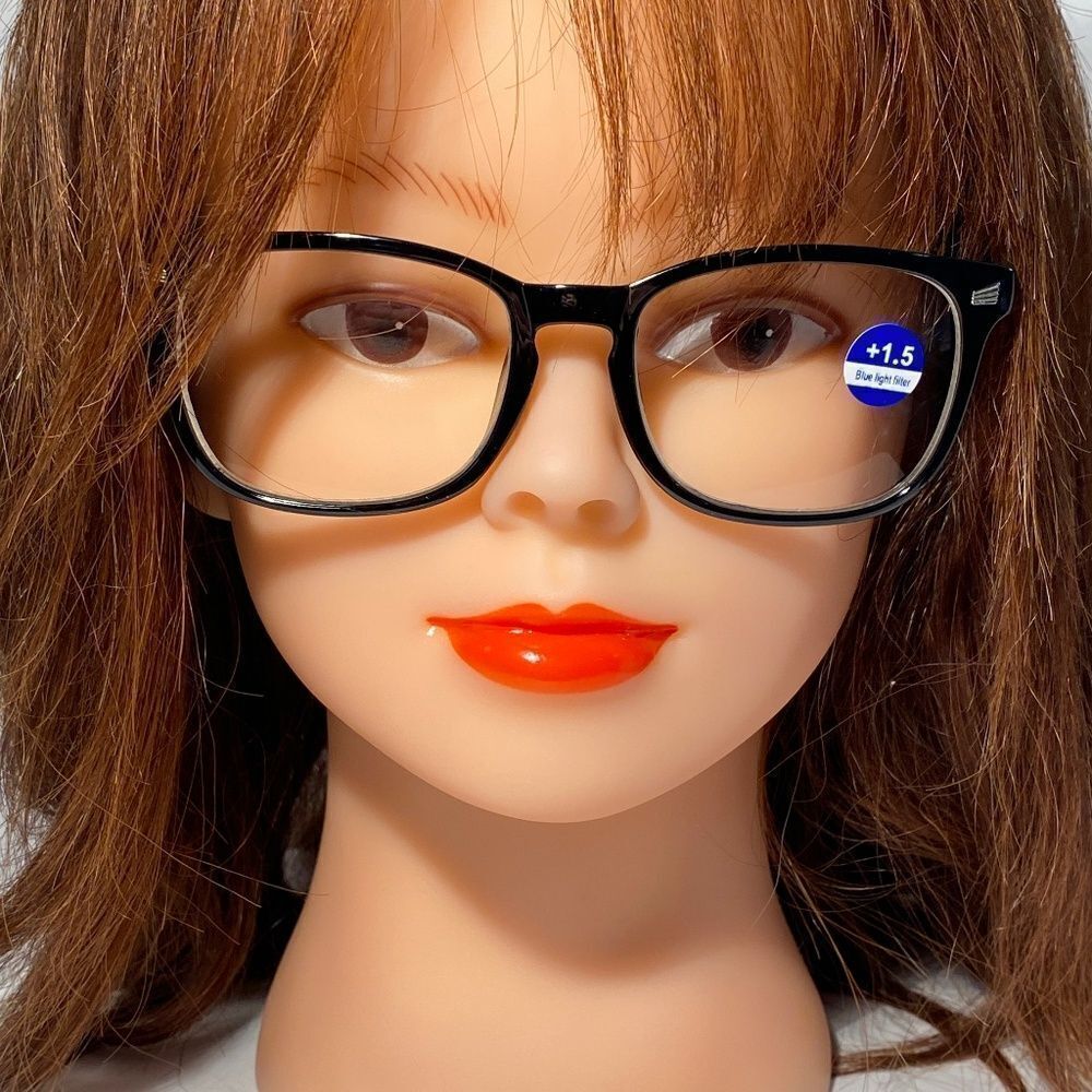 1505 Colette 1.5 Black Reading Glasses Soft Butterfly Readers NWT